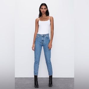 Zara Classic Mom Fit Hi-Rise Ankle Jean